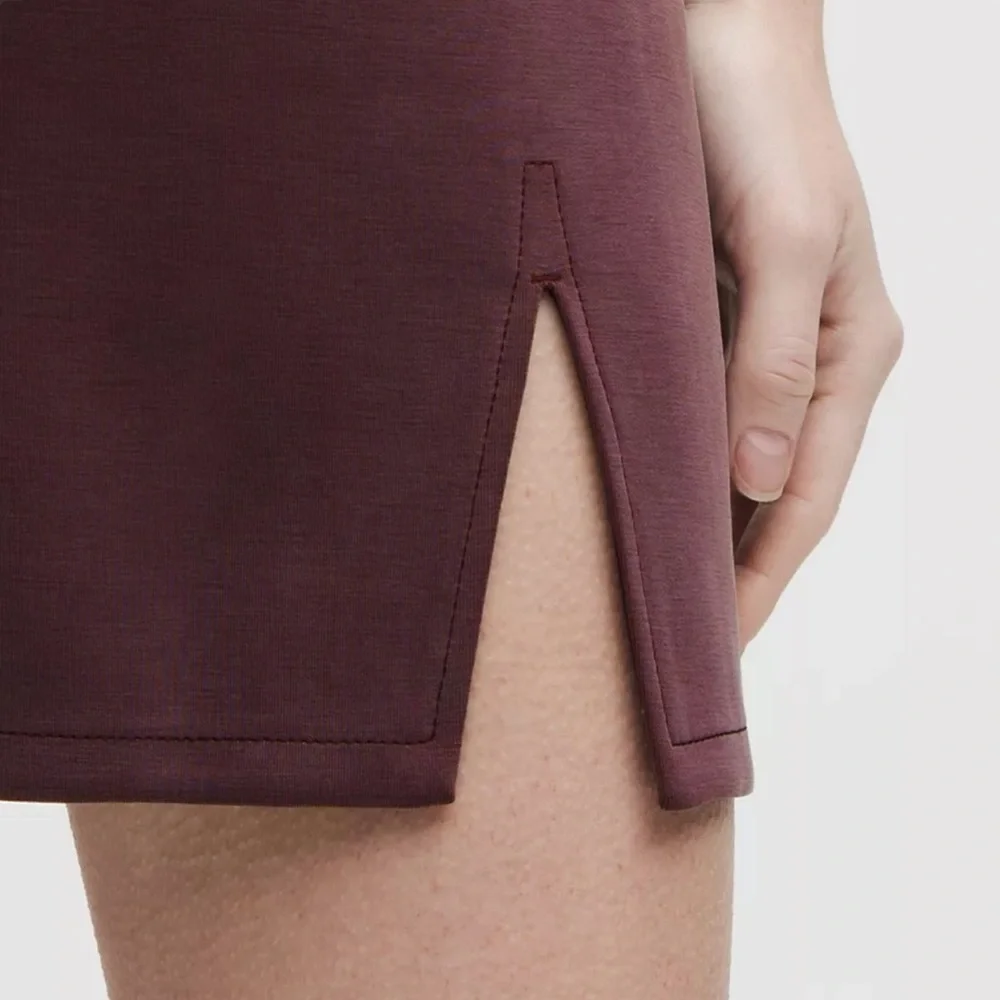 Lululemon Athletica, NWT, Sofstreme High Rise Mini Skirt, Goodnight Plum